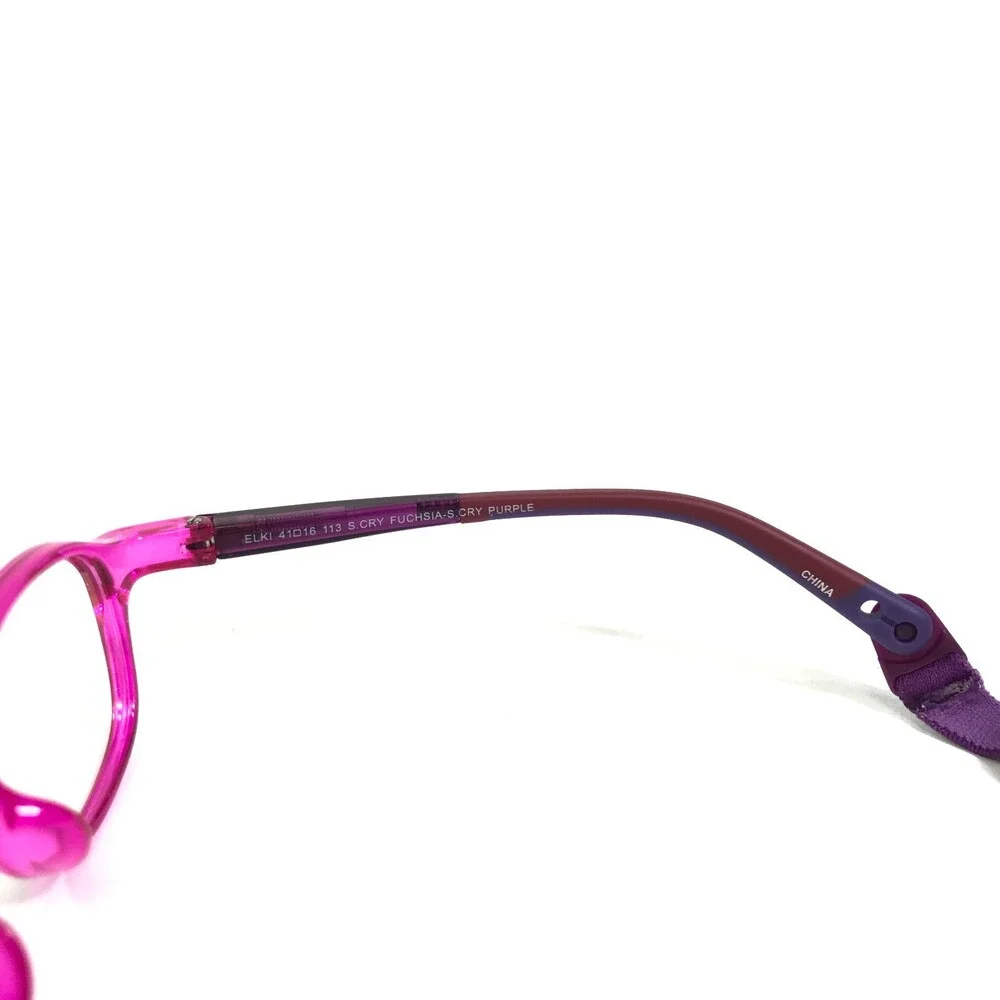 Miraflex Kids Goggles Eyeglasses Frames ELKI Purple Clear Pink Square 41-16-113